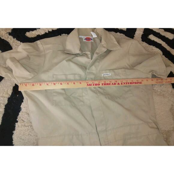 Vtg 90's DICKIES Workwear Straight Woven Overalls Mens Made in Mexico L/40" - Picture 7 of 10